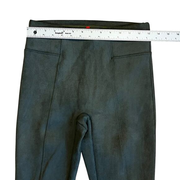 Spanx Women’s Sz S Green Faux Suede Pull On Pants High Rise - Picture 9 of 13